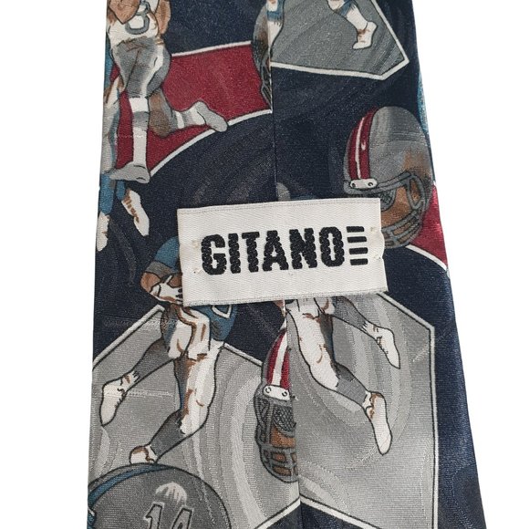 Gitano Mens Necktie Sports Football Team Designer Accessory Work Casual Dad Gift - Picture 4 of 5